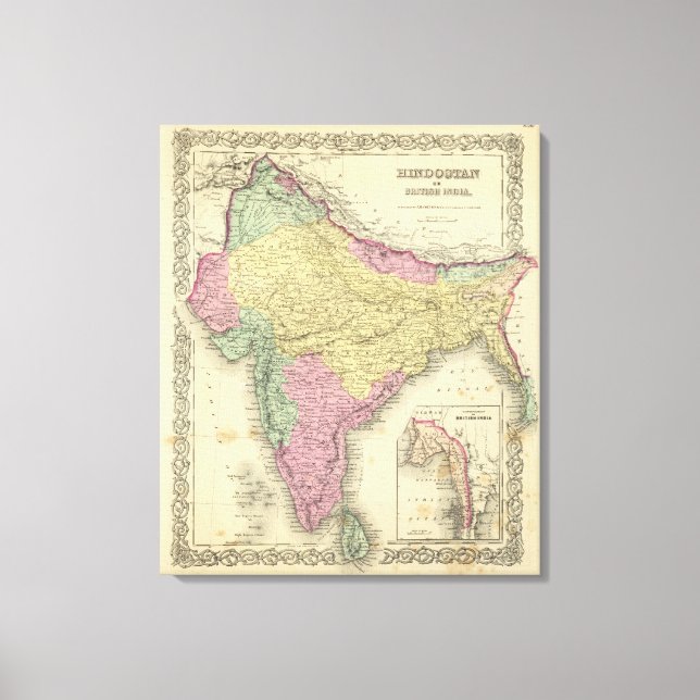 Lienzo Hindostan o British India 2 (Anverso)
