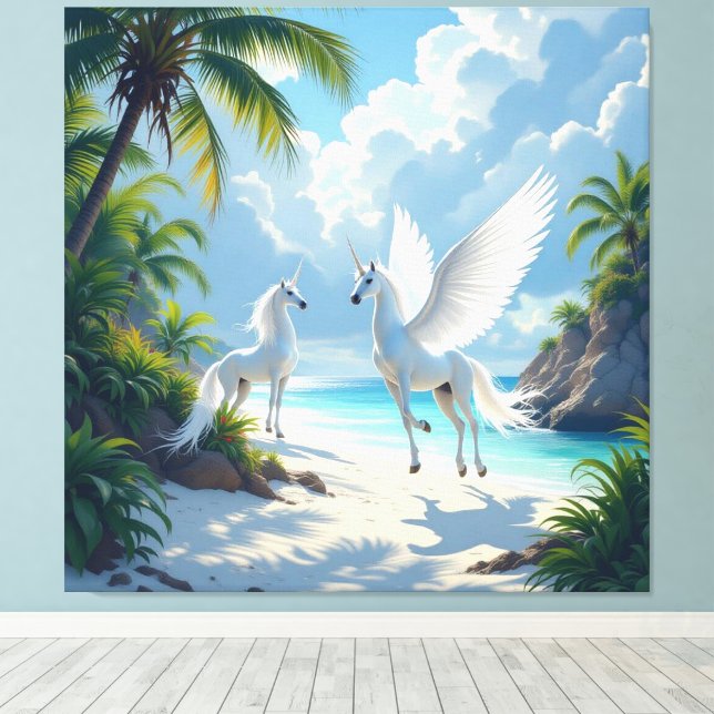 Lienzo „Hinter der Eismauer – Das verborgene Reich“ (Insitu (piso de madera))