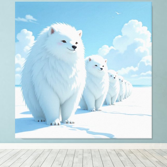 Lienzo „Hinter der Eismauer – Das verborgene Reich“ (Insitu (piso de madera))