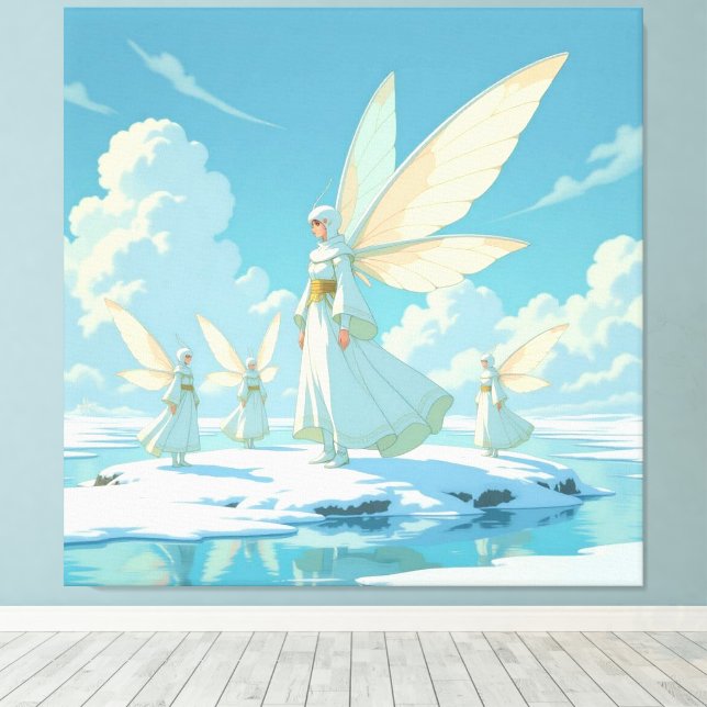 Lienzo „Hinter der Eismauer – Das verborgene Reich“ (Insitu (piso de madera))