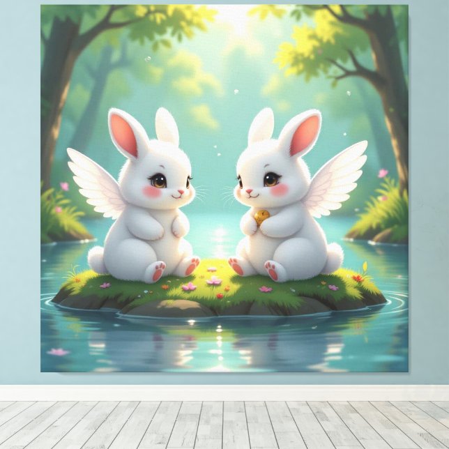 Lienzo „Hinter der Eismauer – Das verborgene Reich“ (Insitu (piso de madera))