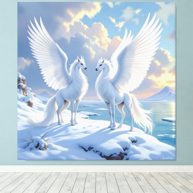 Lienzo „Hinter der Eismauer – Das verborgene Reich“ (Insitu (piso de madera))