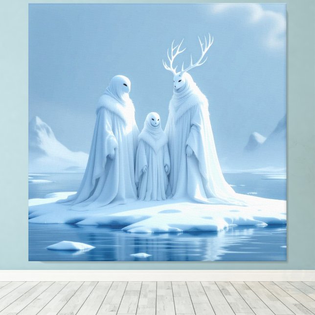 Lienzo „Hinter der Eismauer – Das verborgene Reich“ (Insitu (piso de madera))