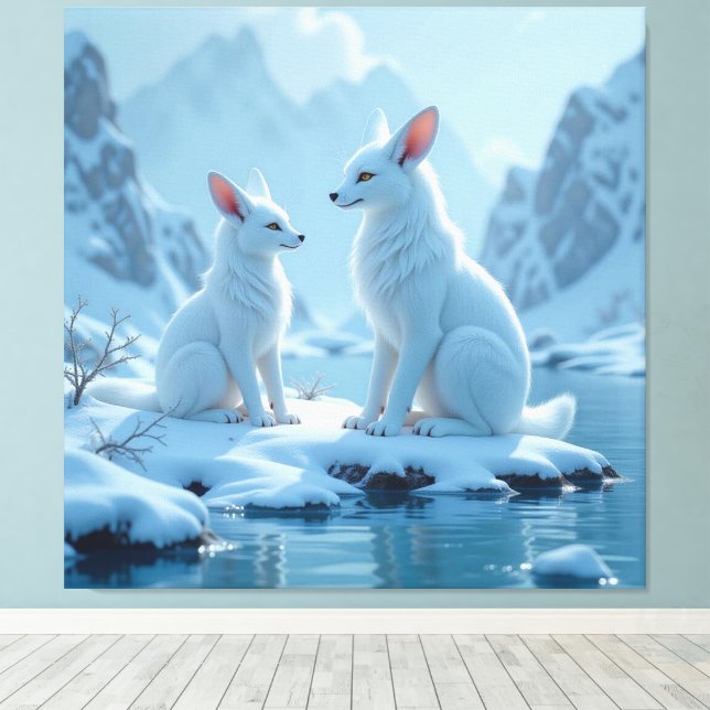 Lienzo „Hinter der Eismauer – Das verborgene Reich“ (Insitu (piso de madera))