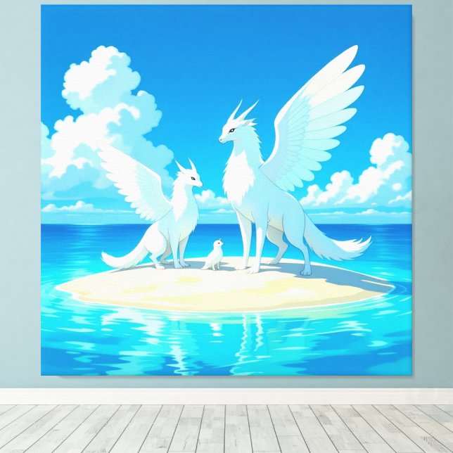 Lienzo „Hinter der Eismauer – Das verborgene Reich“ (Insitu (piso de madera))