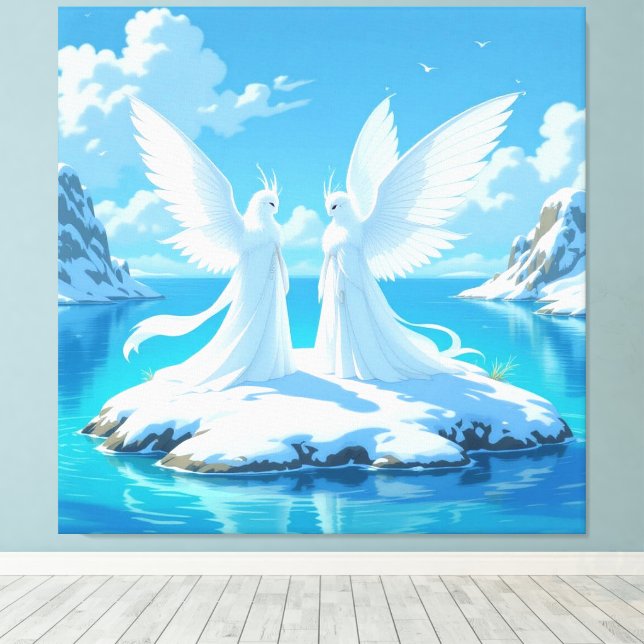 Lienzo „Hinter der Eismauer – Das verborgene Reich“ (Insitu (piso de madera))