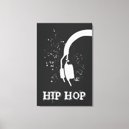 Lienzo Hip Hop Resumen Efecto adverso gráfico de auricula