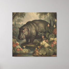 Lienzo Hippo Botánico Vintage