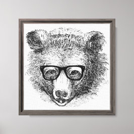 Lienzo Hipster Bear