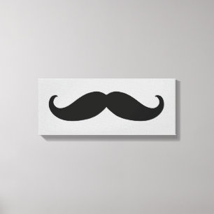 Lienzo Hipster Black Mustache