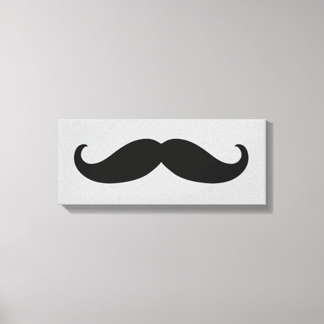 Lienzo Hipster Black Mustache (Anverso)