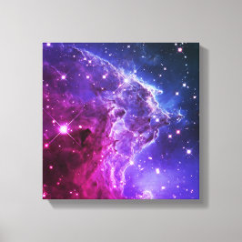 Lienzo Hipster Purple Ombre Mono Head Nebulosa