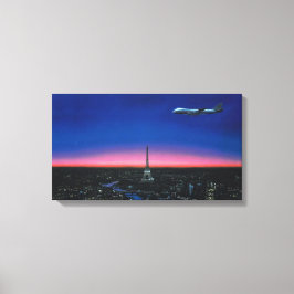 Lienzo Hiroshi Nagai Art Style Paris City Pop, Torre del 