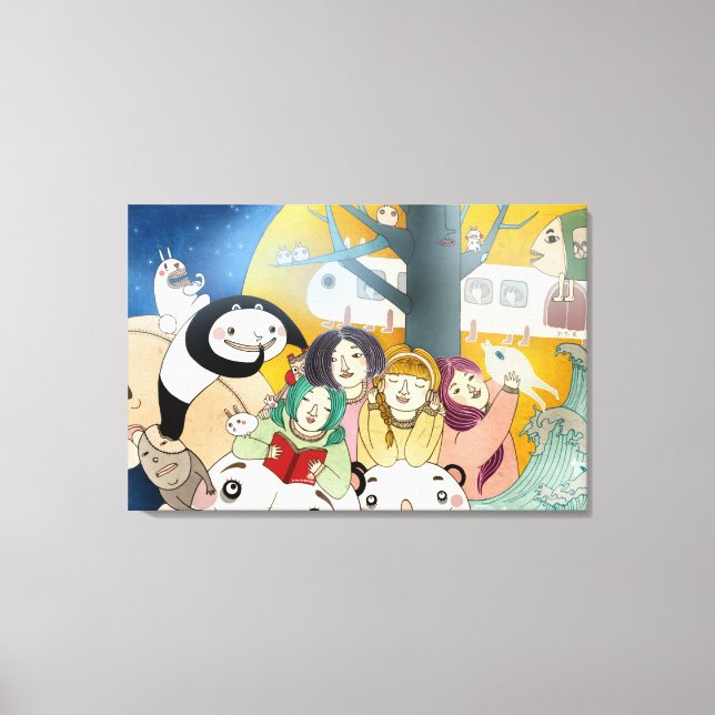 Lienzo Historia de la hora de la cama 2013 (Anverso)