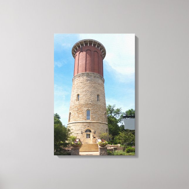 Lienzo Histórica Torre de Agua en manantiales occidentale (Anverso)