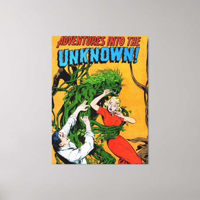 Lienzo Historietas antiguas del Monstruo de la ciénaga ve (Anverso)