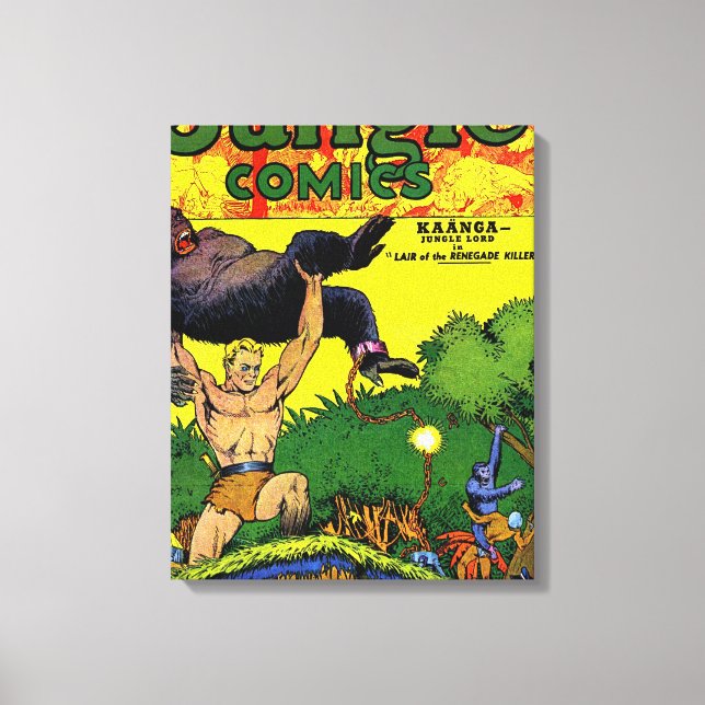 Lienzo Historietas de la época del gorila de la selva (Anverso)