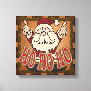 Lienzo Ho Ho Ho Holiday Santa Claus Canvas