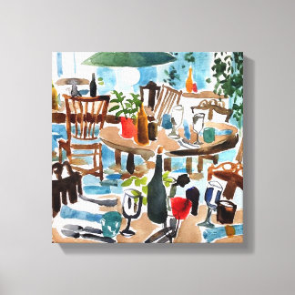 Lienzo Hogar de acuarela