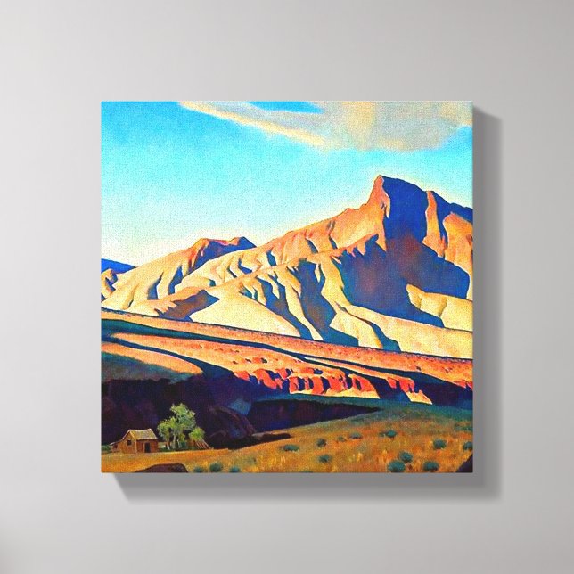 Lienzo “Hogar de la rata del desierto” de Maynard Dixon (Anverso)
