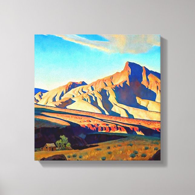 Lienzo "Hogar de la Rata del Desierto" por Maynard Dixon (Anverso)