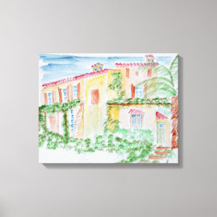 Lienzo Hogar francés de acuarela   Sur de Francia