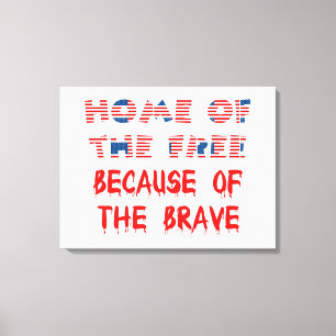 Lienzo Hogar Patriótico Estadounidense de Citas Libres