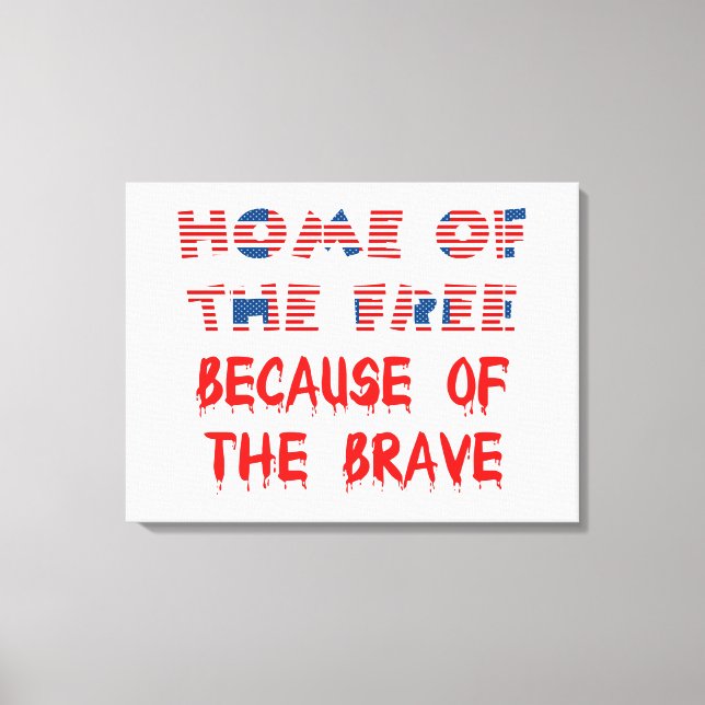 Lienzo Hogar Patriótico Estadounidense de Citas Libres (Anverso)