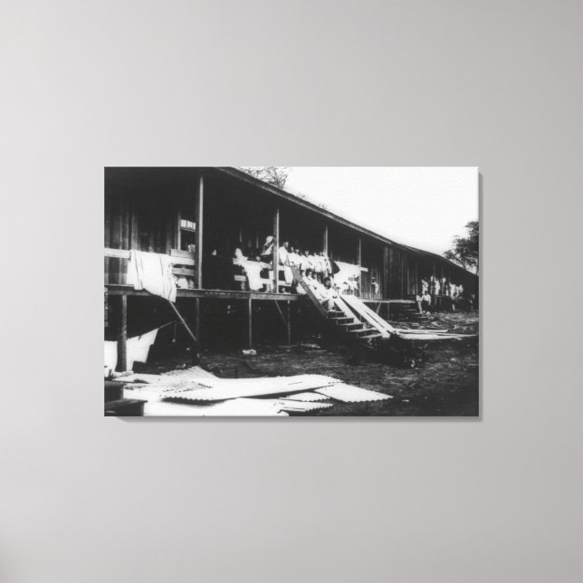 Lienzo Hogares japoneses en Hawái, fotografía (Anverso)