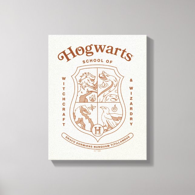 Lienzo HOGWARTS™ School of Witchcraft and Wizardry Crest (Anverso)