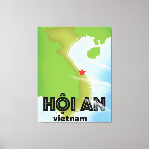 Lienzo Hoi An Vietnam travel poster art print