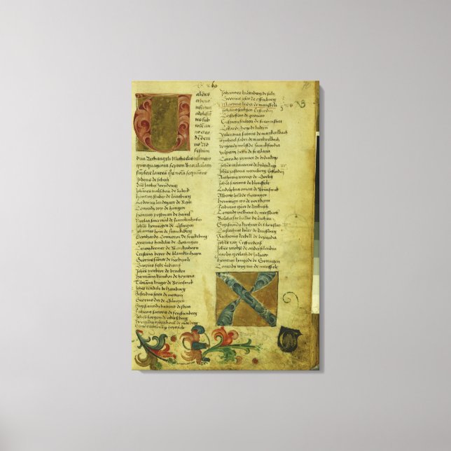 Lienzo Hoja de inscripción de Martin Luther (Anverso)