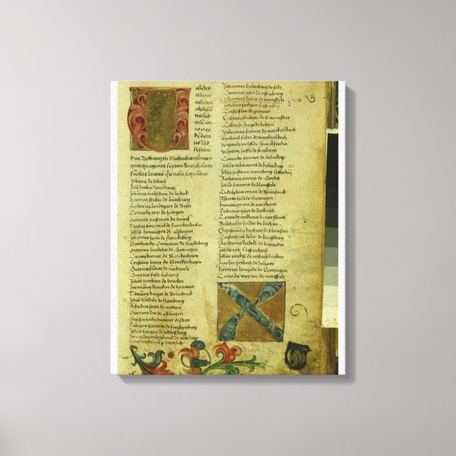 Lienzo Hoja de inscripción de Martin Luther (Anverso)
