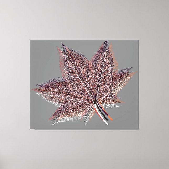 Lienzo Hoja de invierno (Anverso)