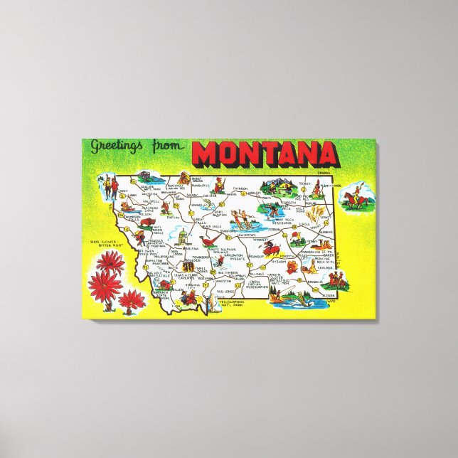 Lienzo Hoja de ruta del Estado, saludos desde (Anverso)