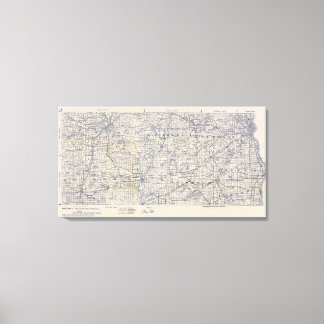 Lienzo Hoja de ruta para bicicletas de Wisconsin