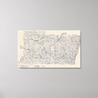 Lienzo Hoja de ruta para bicicletas de Wisconsin 2