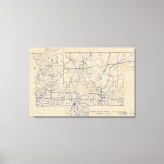 Lienzo Hoja de ruta para bicicletas de Wisconsin 2