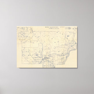 Lienzo Hoja de ruta para bicicletas de Wisconsin 7