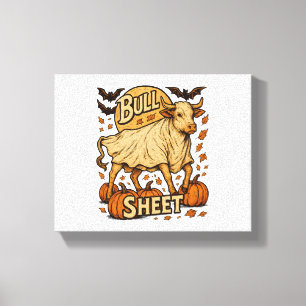 Lienzo Hoja de toro de vaca Halloween