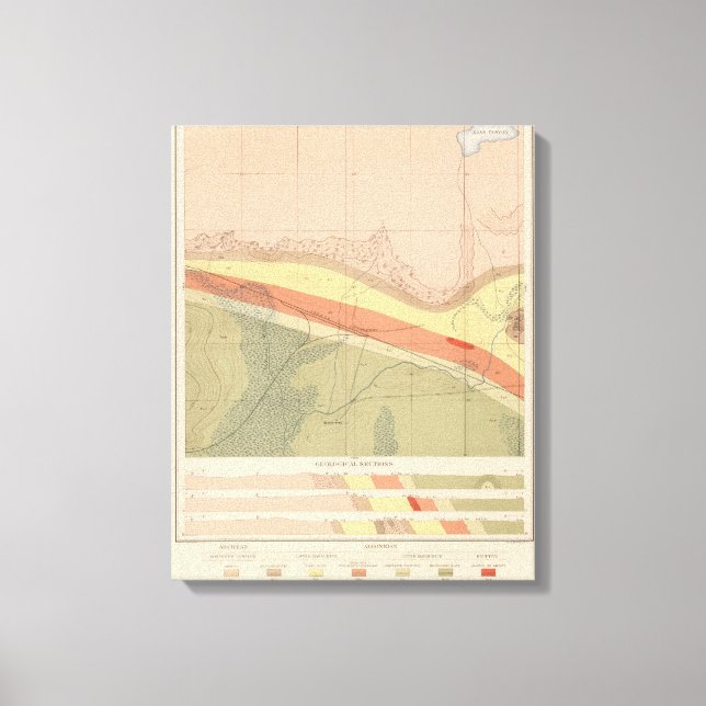 Lienzo Hoja detallada de geología XVI (Anverso)