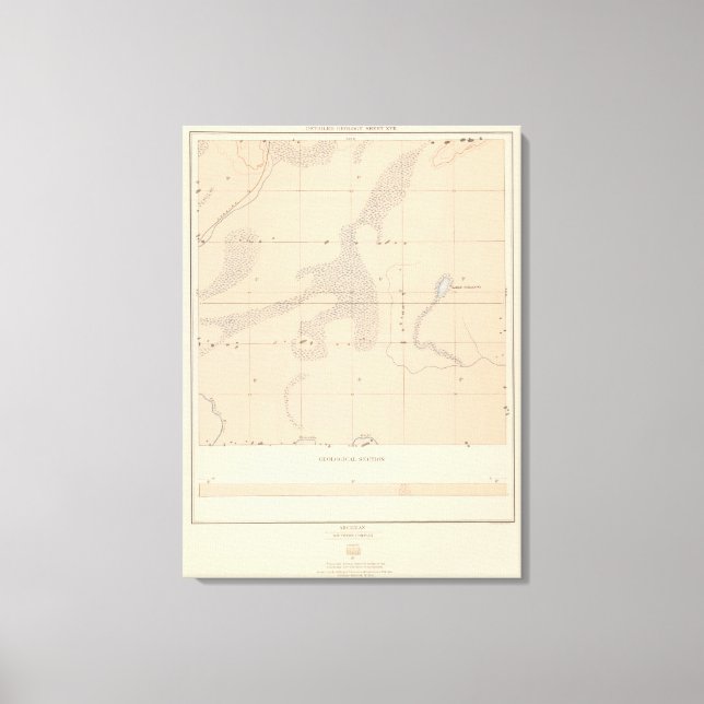 Lienzo Hoja detallada de geología XVII (Anverso)