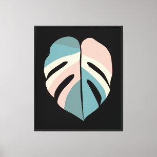 Lienzo hoja minimalista de monstera