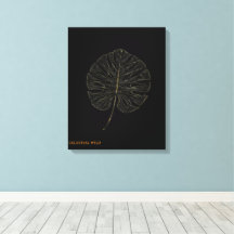 Lienzo Hoja Monstera Dorada Decoración Moderna Noi