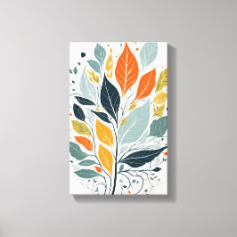 Lienzo Hojas coloridas