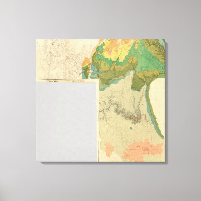 Lienzo Hojas de mapa geológico (Anverso)