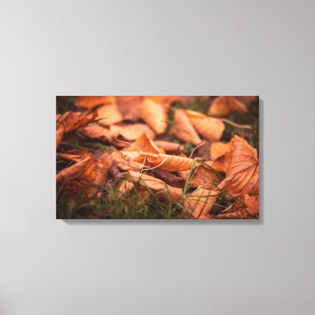 Lienzo Hojas de otoño (Anverso)