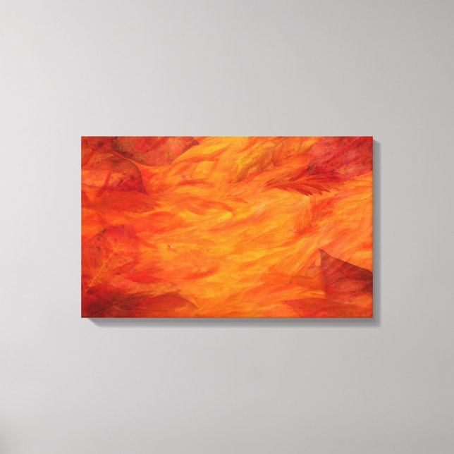 Lienzo "Hojas de otoño" tela envuelta (Anverso)