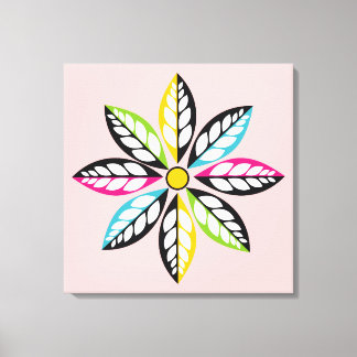 Lienzo Hojas decorativas-Flor moderna, rosa abstracto