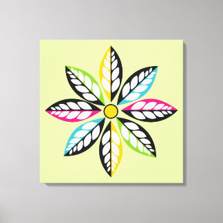 Lienzo Hojas decorativas-Flor moderna, verde abstracto